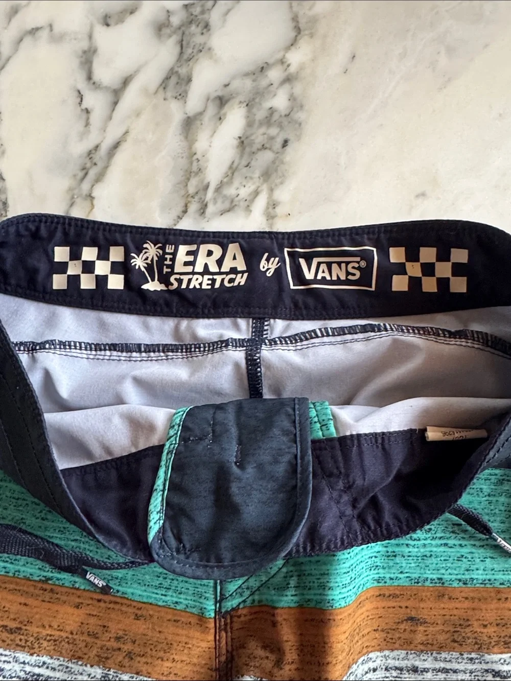 Vans Era Stretch Striped Board Shorts Men’s size 28